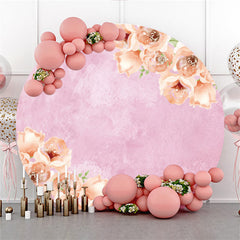 Blume Rosa Thema Geburtstag Runden Hintergrund Für Party