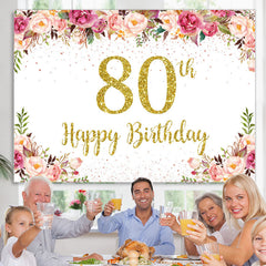 Blumen Schön Glücklich 80 Geburtstag Hintergrund Für Frauen