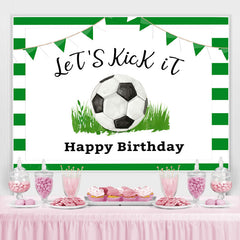 Fußball Lasst uns Trete Es Foto-Shooting Hintergrund für Geburtstag