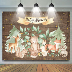 Wald Tier Hölzern Gold Funkeln Hintergrund für babydusche
