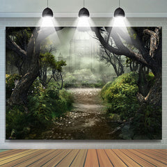 Wald Landschaft Schloss Baum Fantastisch Foto Hintergrund