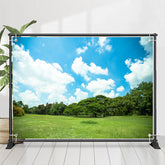 Frisch Grün Feld Wald Sonnig Tag Frühling Hintergrund