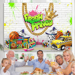 Frisch Prinz Graffiti Wand Glücklich Geburtstag Backdorp