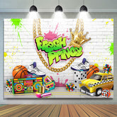 Frisch Prinz Graffiti Wand Glücklich Geburtstag Backdorp