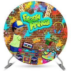 Frisch Prinz Graffiti Wand Runden Baby Dusche Hintergrund