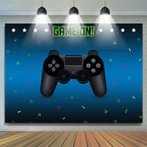 Spiel An Gamepad Blau Bokeh Geburtstag Party Hintergrund für Junge