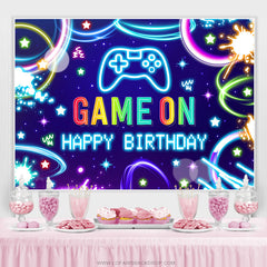 Spiel An Beleuchtung Bunt Glücklich Geburtstag Hintergrund