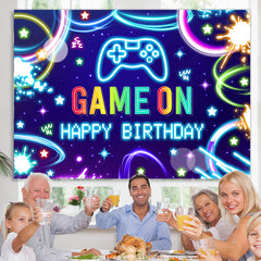 Spiel An Beleuchtung Bunt Glücklich Geburtstag Hintergrund