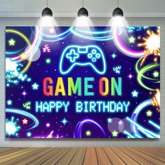 Spiel An Beleuchtung Bunt Glücklich Geburtstag Hintergrund