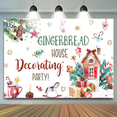 Lebkuchen Haus Dekorieren Party Weihnachten Hintergrund