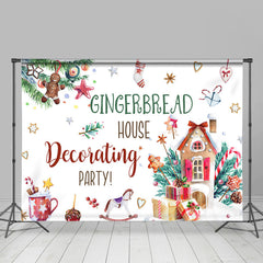 Lebkuchen Haus Dekorieren Party Weihnachten Hintergrund