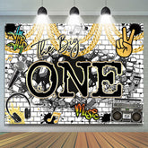 Giraffe Hüfte Hop Felsen Der Groß Eins Glücklich Geburtstag Hintergrund