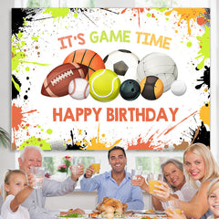 Giraffe Es ist Spiel Zeit Glücklich Geburtstag Hintergrund Für Kind