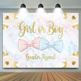 Mädchen oder Junge Rosa Blau Bögen Hintergrund für babydusche