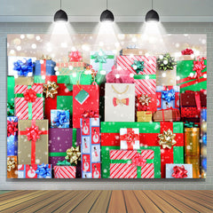 Funkeln Und Bunt Weihnachten Geschenke Hintergrund Für Kinder
