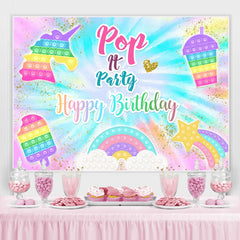 POP Es Funkeln Und Bunt Regenbogen Geburtstag Hintergrund
