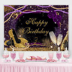 Funkeln Und Prächtig Glücklich Geburtstag Hintergrund Für Frau