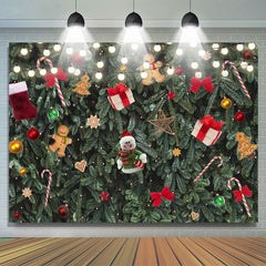 Funkeln Und Grün Weihnachten Baum Dekoration Hintergrund