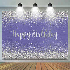 Funkeln Und Lila Bokeh Einfach Glücklich Geburtstag Hintergrund