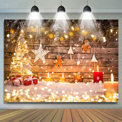 Funkeln Und Glänzend Weihnachten Baum Mit Kerzen Hintergrund