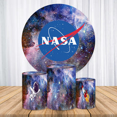 Funkeln Kosmos Astronaut Runden Geburtstag Hintergrund Bausatz