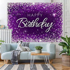 Funkeln Diamant Lila Themenorientiert Glücklich Geburtstag Hintergrund