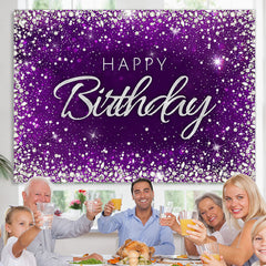 Funkeln Diamant Lila Themenorientiert Glücklich Geburtstag Hintergrund