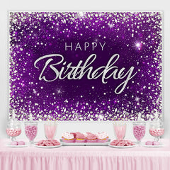 Funkeln Diamant Lila Themenorientiert Glücklich Geburtstag Hintergrund