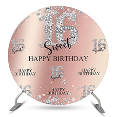Funkeln Diamant Süß 16 Geburtstag Runden Hintergrund