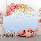 Funkeln Punkte Und Dunkel Blau Kreis Geburtstag Hintergrund