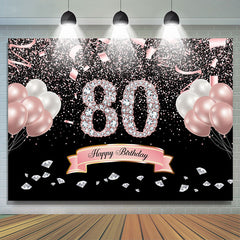 Glitzernde Fiesta Band Hintergrund zum 80. Geburtstag