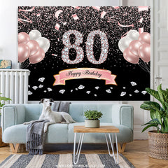 Glitzernde Fiesta Band Hintergrund zum 80. Geburtstag