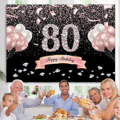 Glitzernde Fiesta Band Hintergrund zum 80. Geburtstag