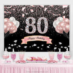 Glitzernde Fiesta Band Hintergrund zum 80. Geburtstag