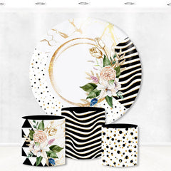 Funkeln Blumen Runden Hintergrund Bausatz Für Geburtstag