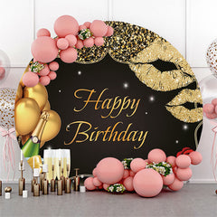 Funkeln Gold Sekt Runden Geburtstag Hintergrund