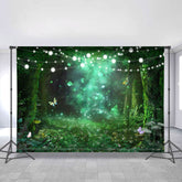 Funkeln Grün Pflanzen Welt Mit Schmetterling Hintergrund