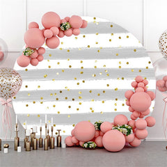 Funkeln Grau Weiß Streifen Kreis Geburtstag Hintergrund