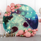 Funkeln Licht Blau Bokeh Karneval Thema Runden Hintergrund