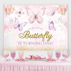 Funkeln Wenig Schmetterling Mädchen Babydusche Hintergrund