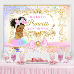 Funkeln Rosa Bogen Prinzessin Baby Dusche Hintergrund Für Mädchen
