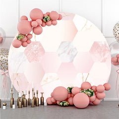 Funkeln Rosa Gradient Und Gold Themenorientiert Runden Hintergrund