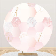 Funkeln Rosa Gradient Und Gold Themenorientiert Runden Hintergrund