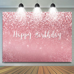 Funkeln Rosa Rose Gold Glücklich Geburtstag Party Hintergrund