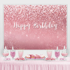 Funkeln Rosa Rose Gold Glücklich Geburtstag Party Hintergrund