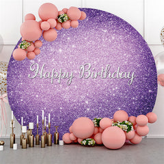 Funkeln Lila Thema Glücklich Geburtstag Kreis Hintergrund
