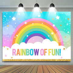 Funkeln Regenbogen Von Spaß Mit Sterne Geburtstag Hintergrund