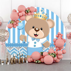 Funkeln Wellig Streifen Tragen Babydusche Kreis Hintergrund