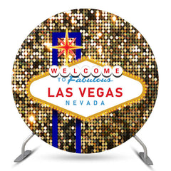 Funkeln Willkommen Zu Las Vegas Fabelhaft Runden Hintergrund