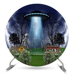 Glühend Handwerk UFO Außerirdische Blitz Runden Hintergrund